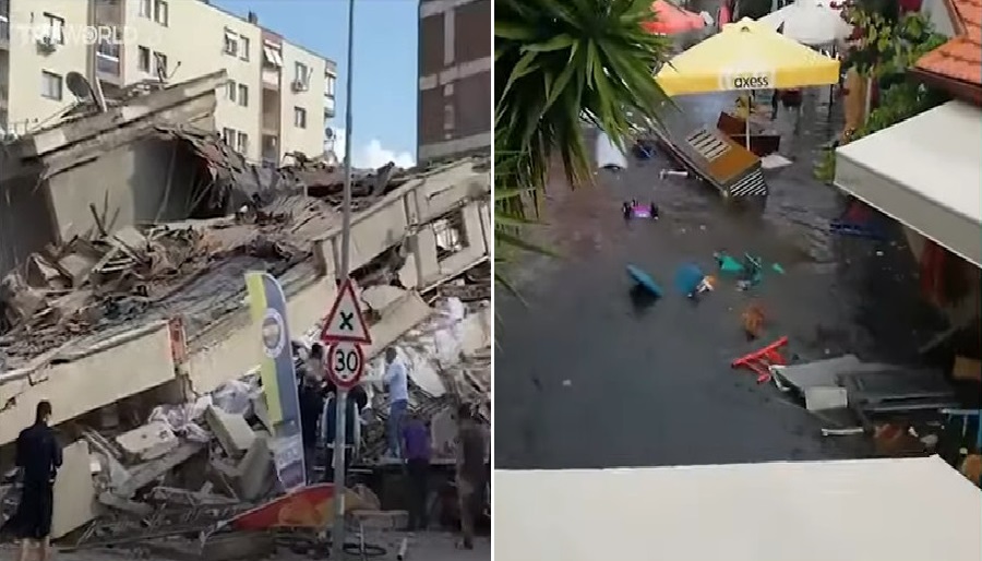 زلزال يضرب تركيا ازمير 2020 فيديو أضرار بالغة